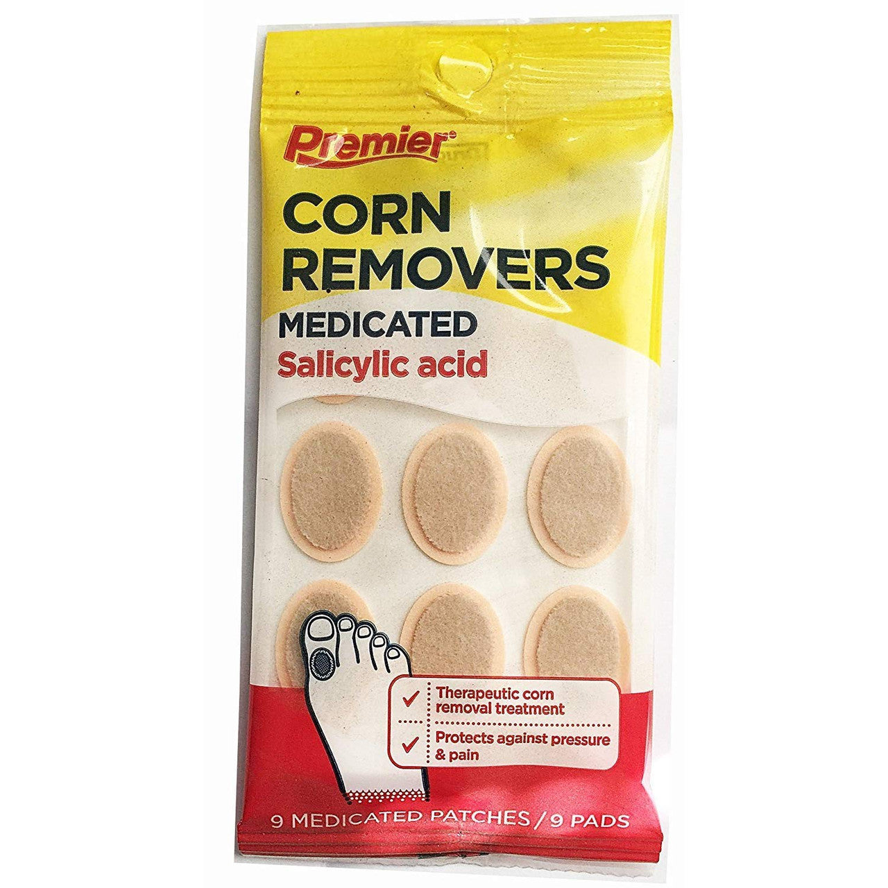 Premier Medicated Corn Remover Pads, 9 Ea